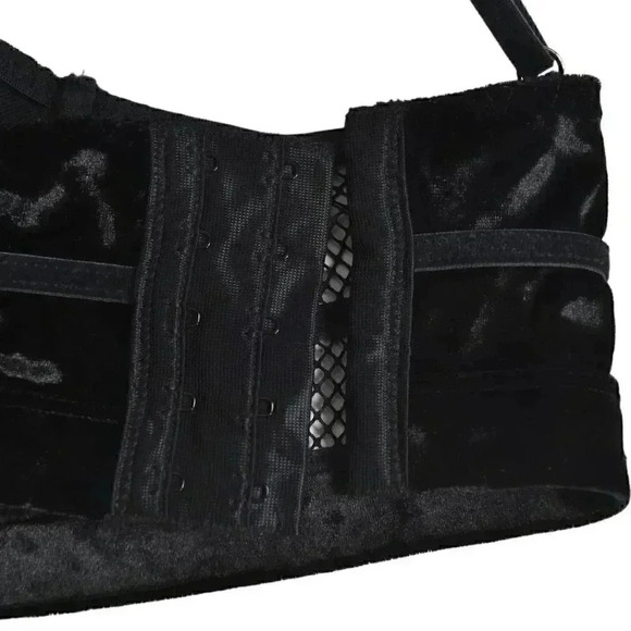 La Senza Velvet Strappy  Bralette Bra Mesh Black Size Small - Picture 12 of 12